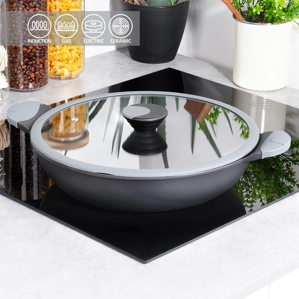 Deep non-stick frying pan with heating indicator GALI 32 cm, 5 l