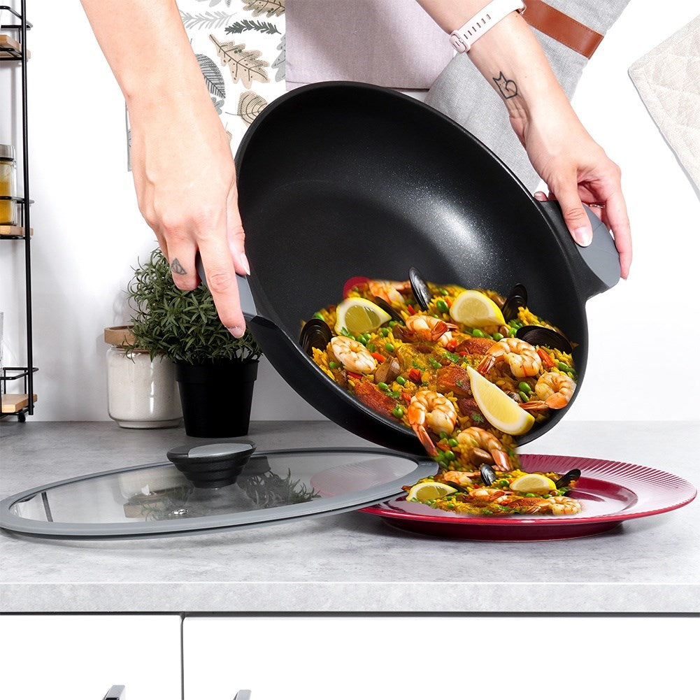 Deep non-stick frying pan with heating indicator GALI 32 cm, 5 l
