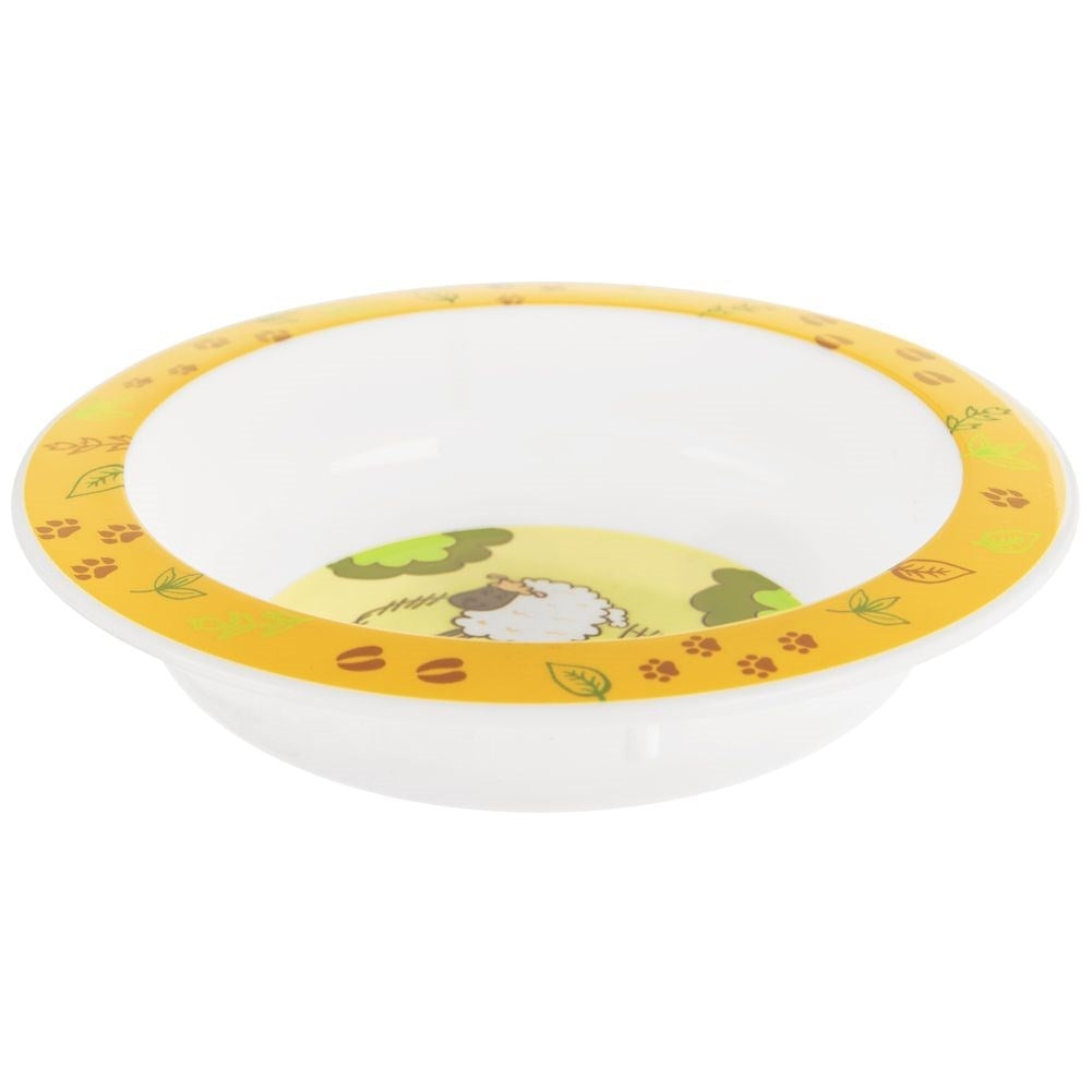 Deep plate for children with farm motifs and animals