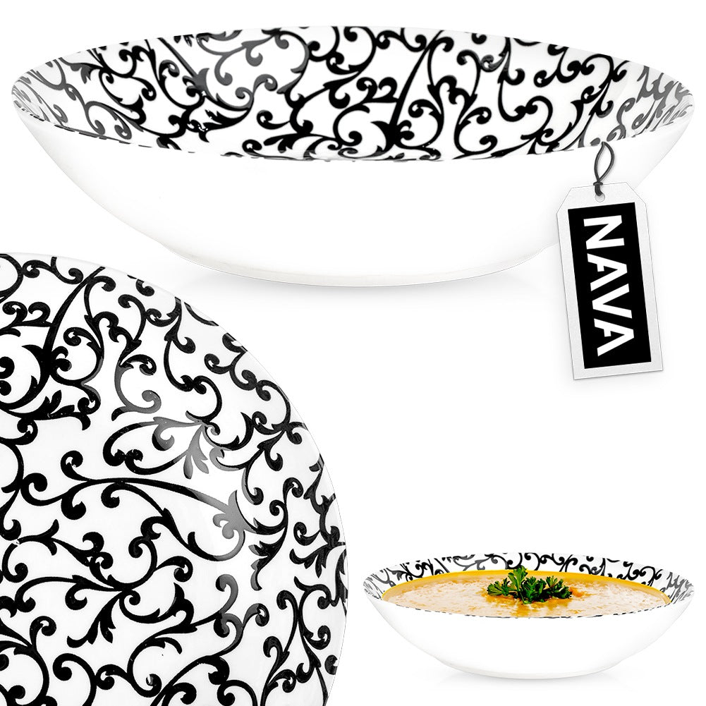 Deep porcelain dinner plate ELLIE 20 cm, 750 ml