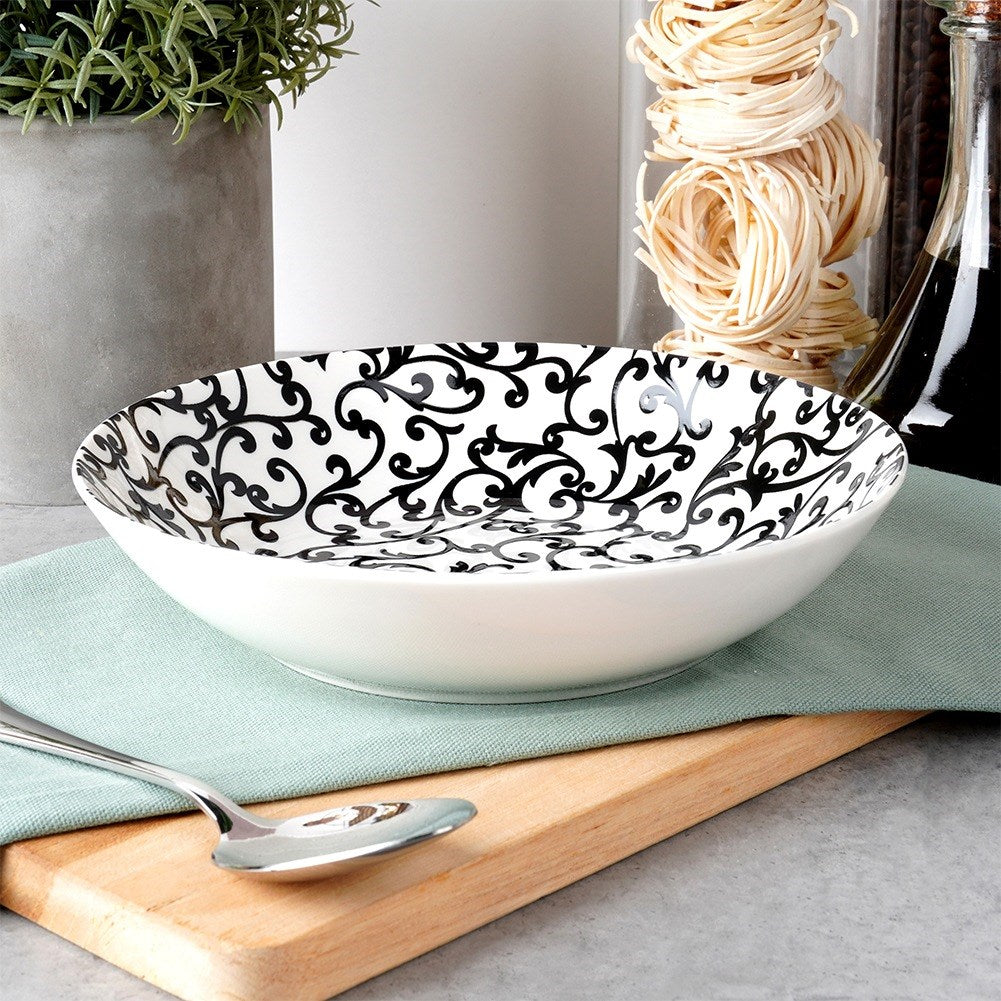 Deep porcelain dinner plate ELLIE 20 cm, 750 ml