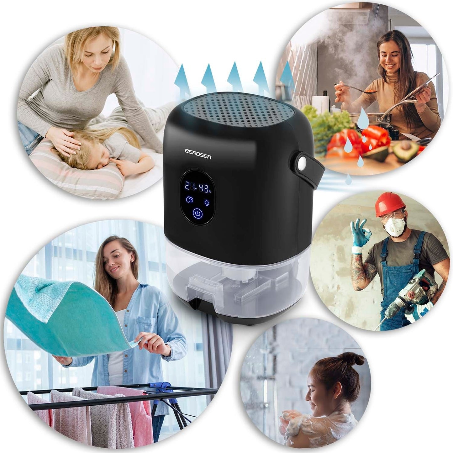 Dehumidifier - Moisture absorber Berdsen BR-10B Black