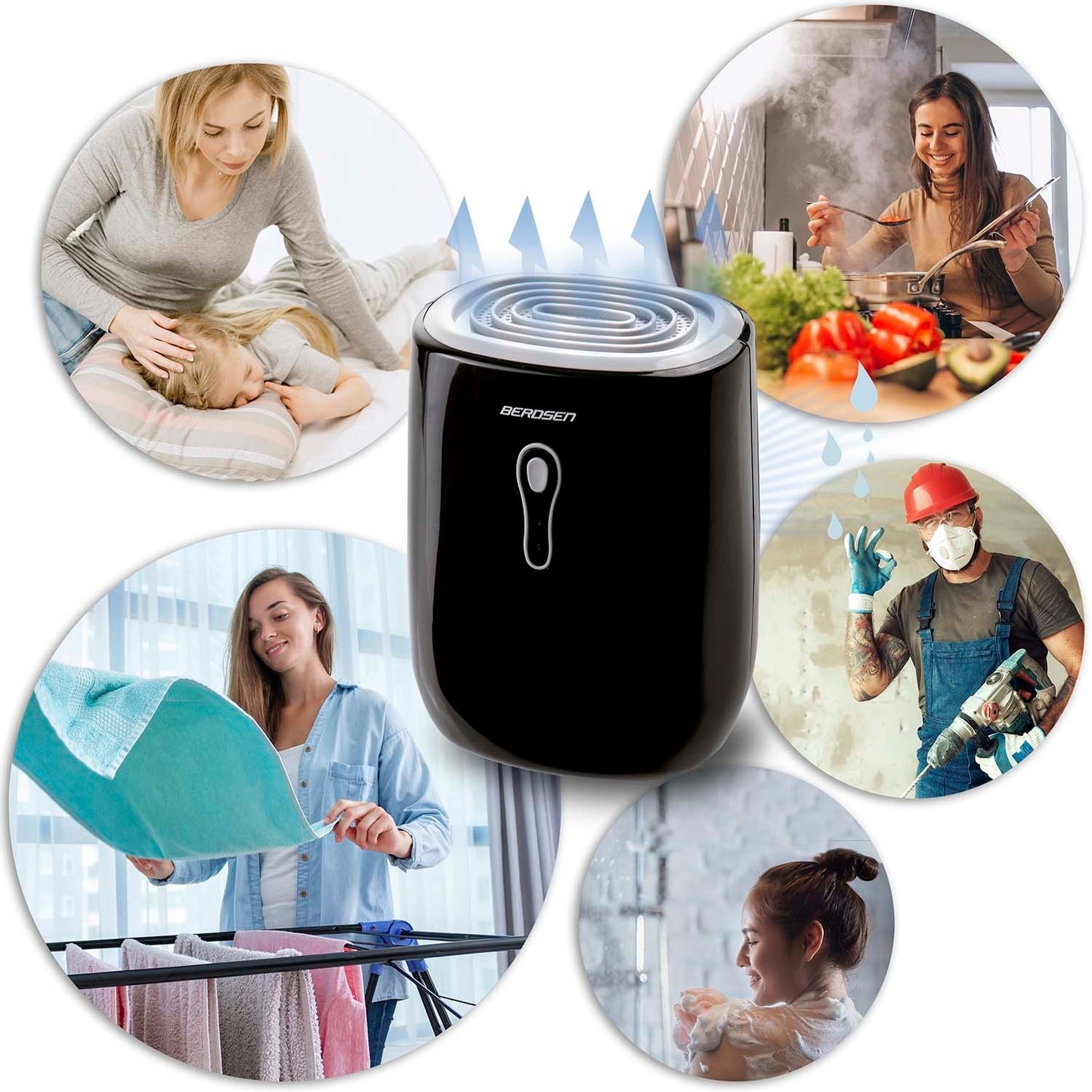 Dehumidifier - Moisture absorber Berdsen BR-75B Black/Grey