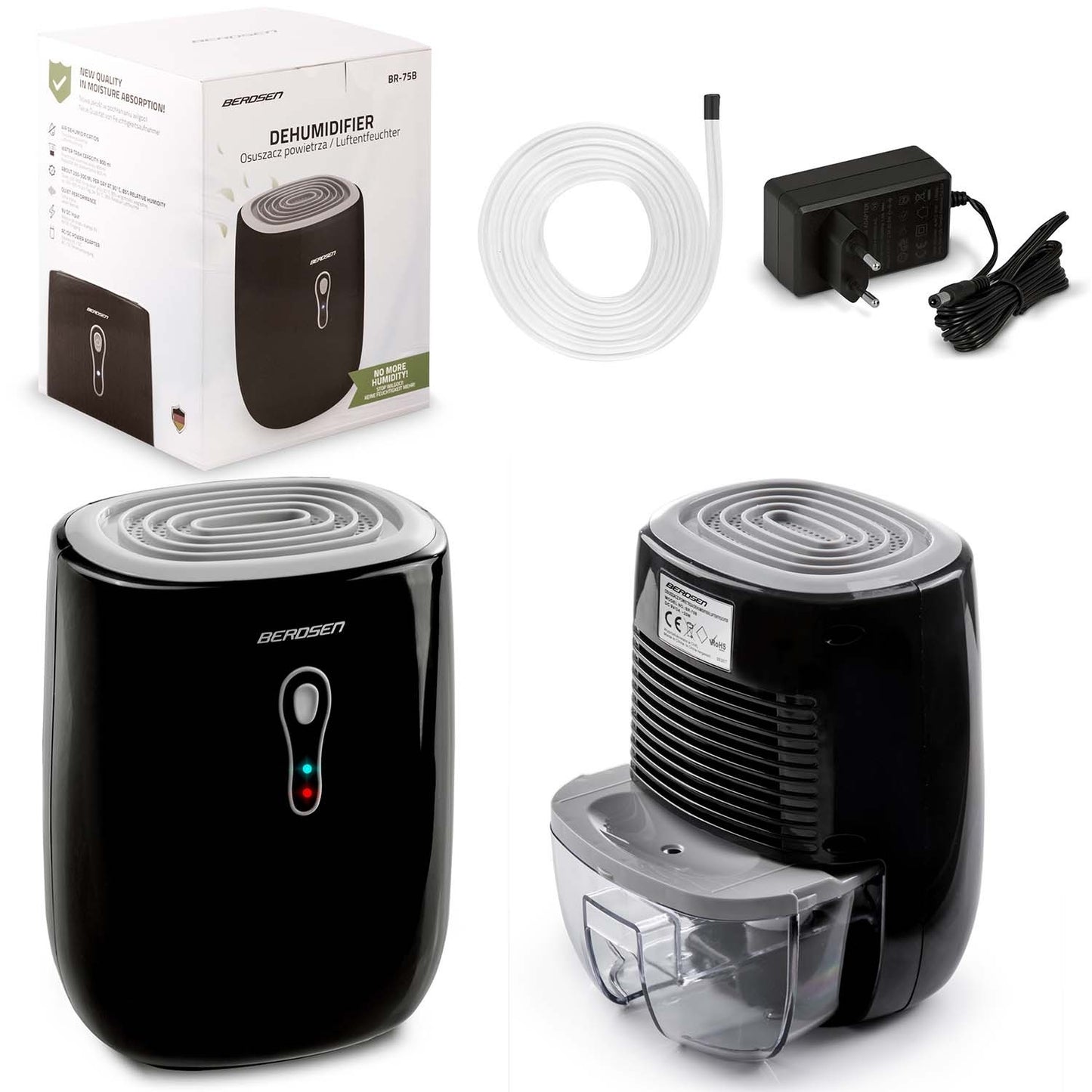 Dehumidifier - Moisture absorber Berdsen BR-75B Black/Grey