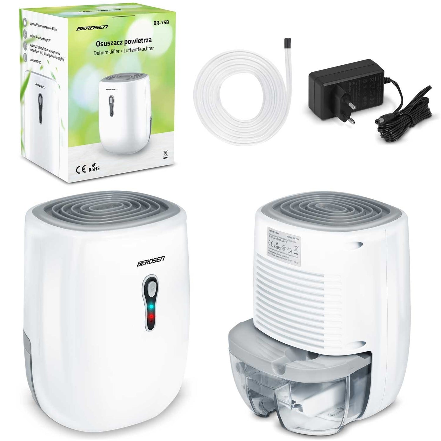 Dehumidifier - Moisture absorber Berdsen BR-75B White