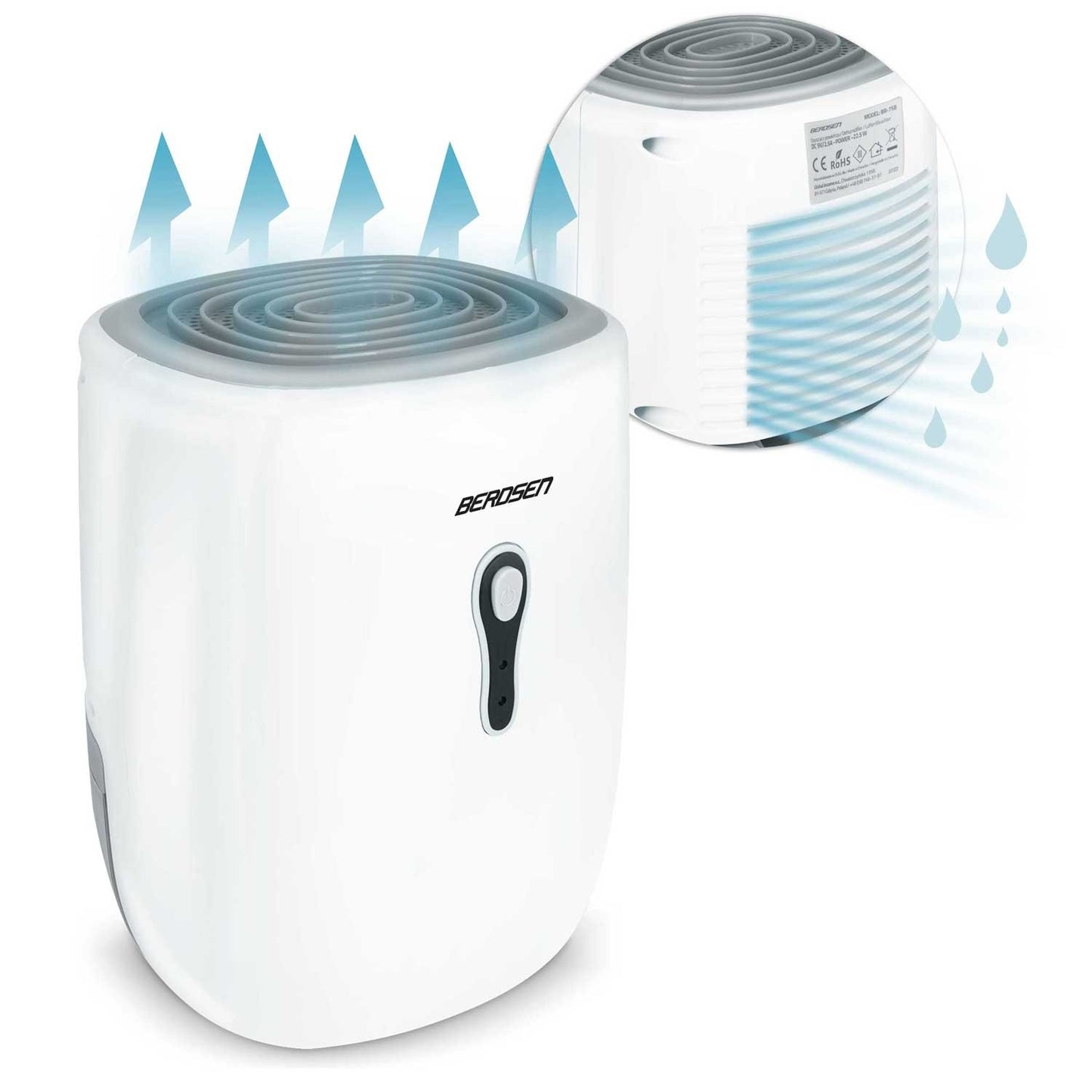 Dehumidifier - Moisture absorber Berdsen BR-75B White