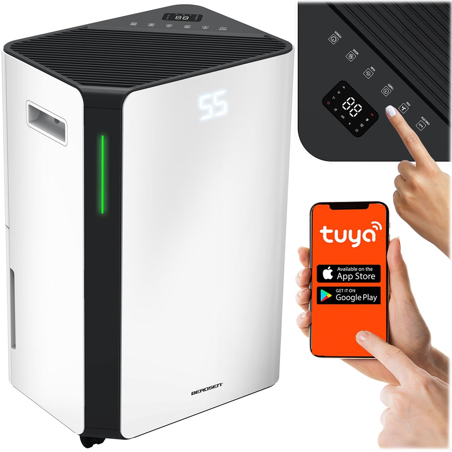Dehumidifier with WiFi, 20L/Day, 4.5L Tank, Quiet