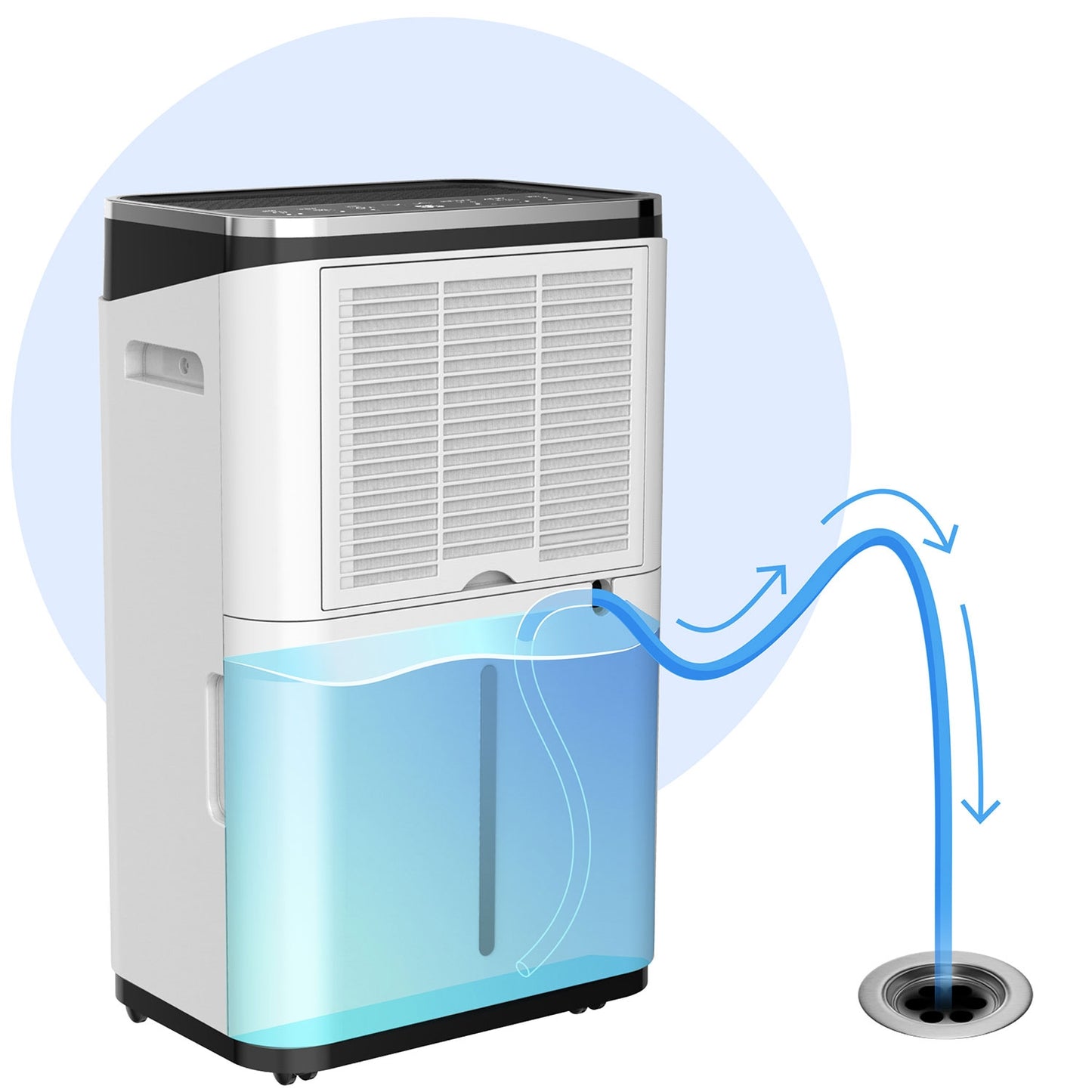 Dehumidifier with WiFi, 25L/Day, 6.5L Tank, Quiet, 30m²