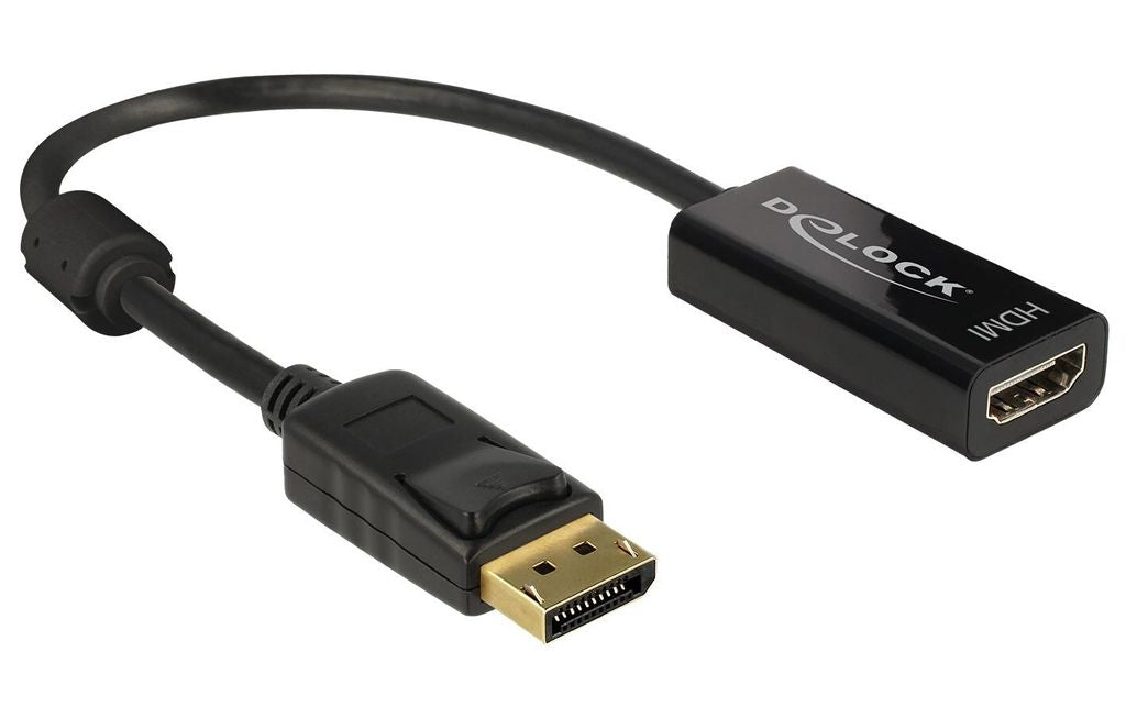 Delock Adapter DisplayPort male to HDMI female Passive, 4K - Black