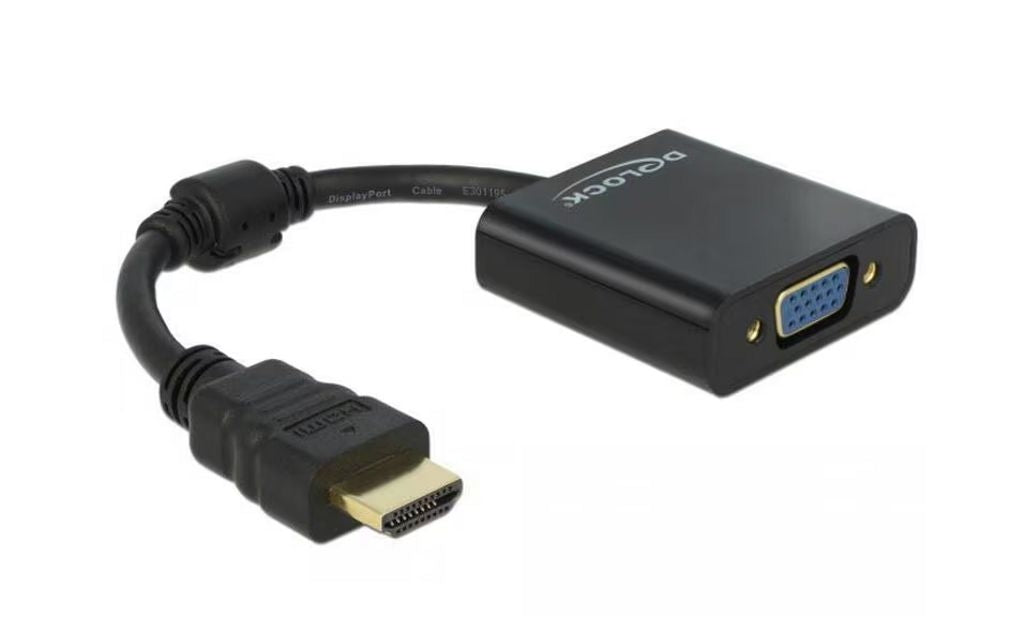 Delock Adapter HDMI Male to VGA Female - Black