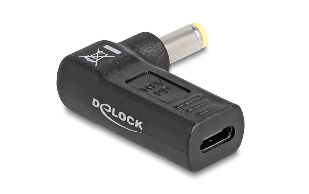 Delock Adapter for charging cable laptop USB-C female to 5.5 x 2.5 mm male