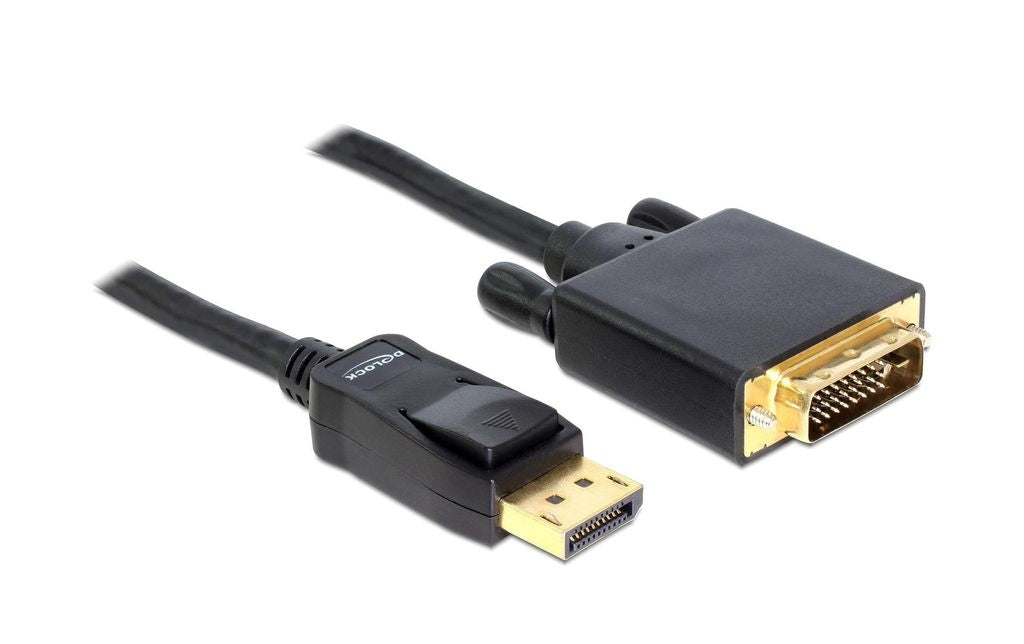 Delock DisplayPort to DVI 24+1 Cable, Passive, 3m - Black