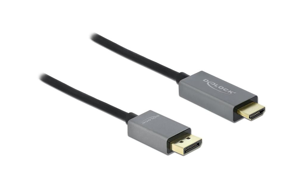 Delock DisplayPort to HDMI Cable, Active, 4K @ 60Hz, HDR, 2m