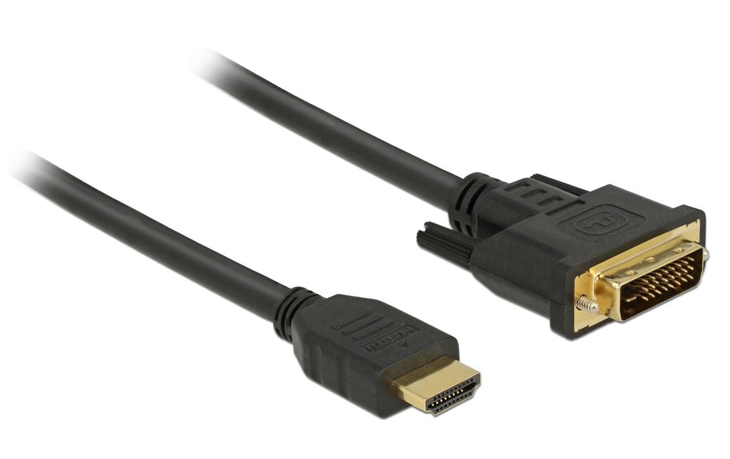 Delock HDMI to DVI 24+1 Cable Bidirectional, 1.5m