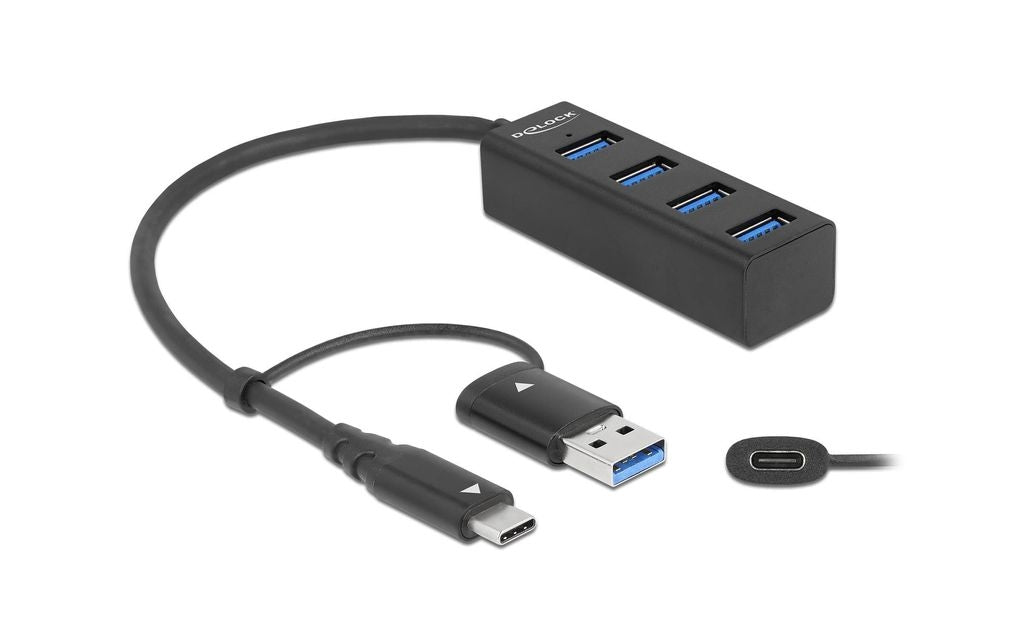 Delock USB-A/USB-C Hub 4x USB-A Port, 5 Gbps