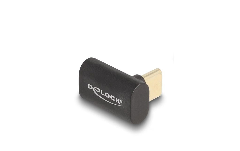 Delock USB-C Angled Adapter male to female, 40 Gbps, 100W PD, 8K at 60Hz