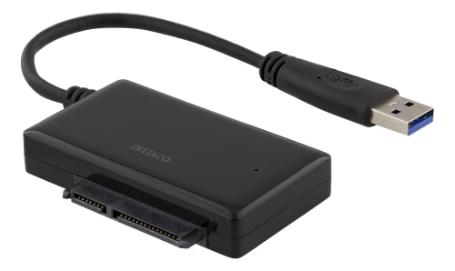 Deltaco Adapter USB-A 3.0 to SATA 6GB/s for 2.5" HDD - Black