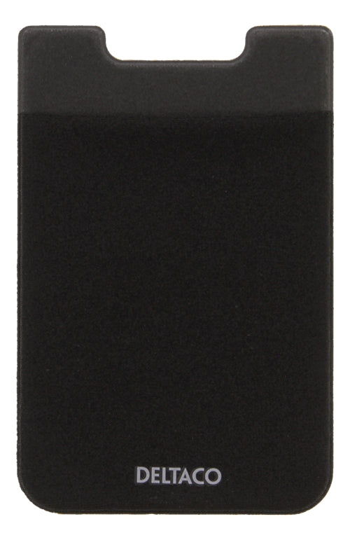 Deltaco Card Holder for Smartphones, 3M Glue - Black