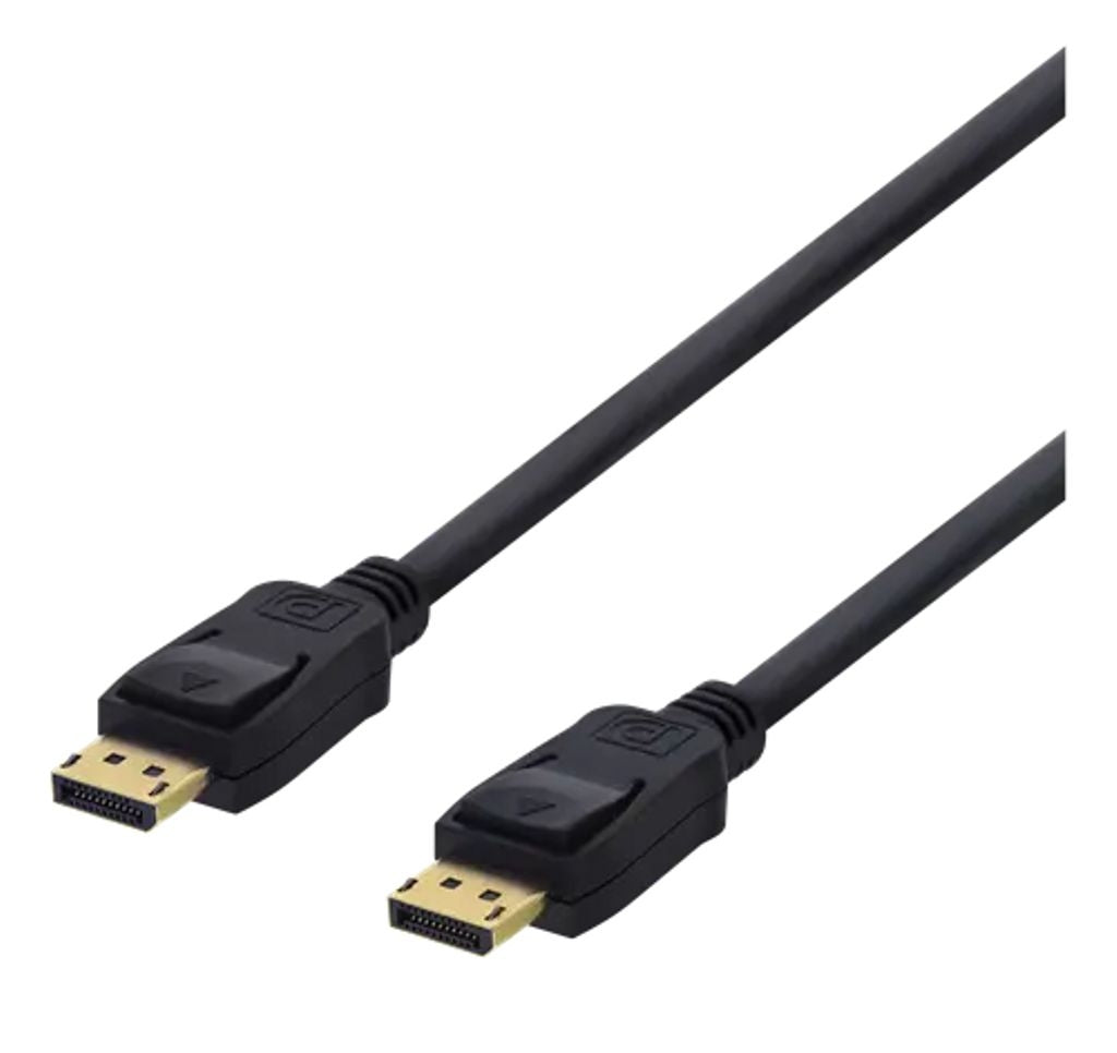 Deltaco DisplayPort Cable, 1 m, 4K UHD - Black