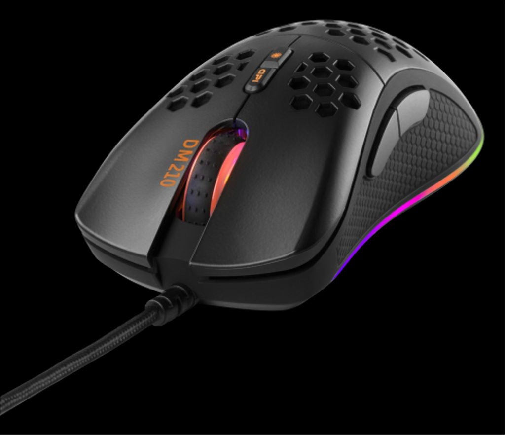 Deltaco Gaming DM210 Ultralight Gaming Mouse, RGB - Black