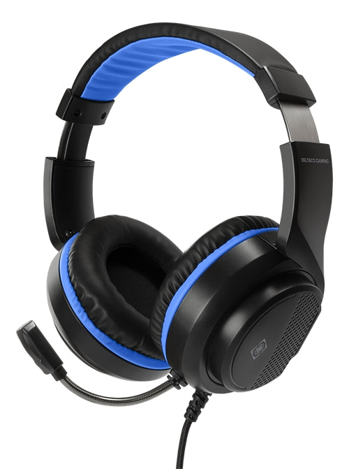 Deltaco Gaming Headset for PlayStation 5 - Black/Blue