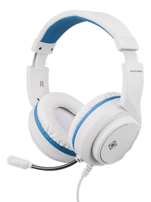 Deltaco Gaming Headset for PlayStation 5 - White/Blue