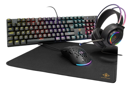 Deltaco Gaming Mechanical 4-in-1 RGB Gaming Kit - Black