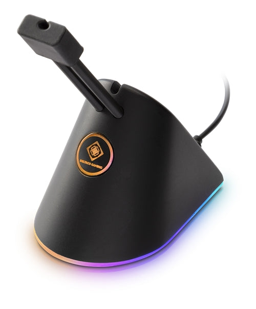 Deltaco Gaming RGB Mouse Bungee for Mouse Cable - Black/RGB