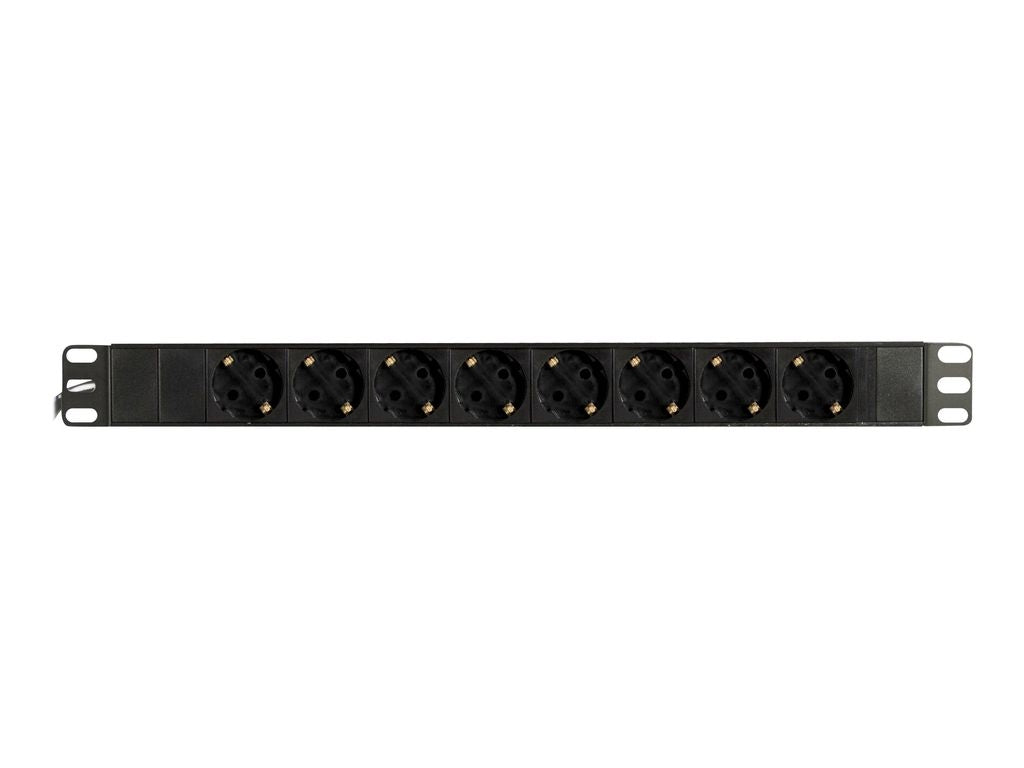 Deltaco Grounded power strip, 8xCEE 7/3, 1xCEE 7/7, 3m - Black