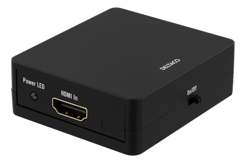 Deltaco HDMI splitter, 1x HDMI in and 2x HDMI out - Black