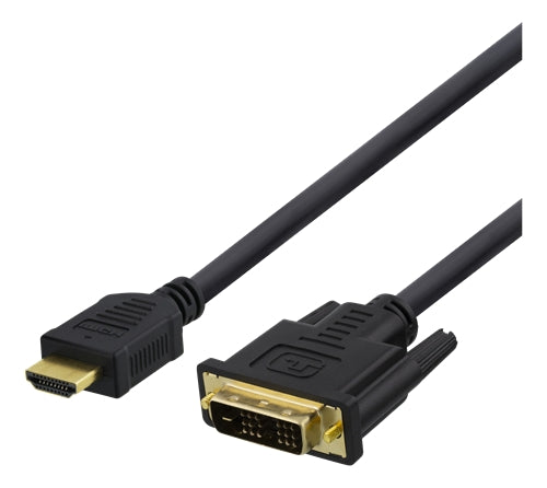 Deltaco HDMI to DVI cable, 3m, Full HD - Black