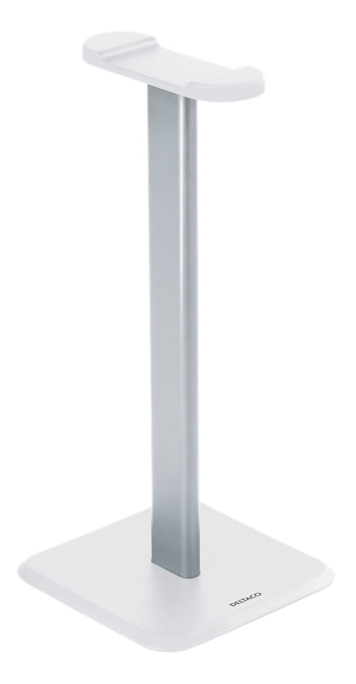 Deltaco Headphone Stand with Slip Protection - White
