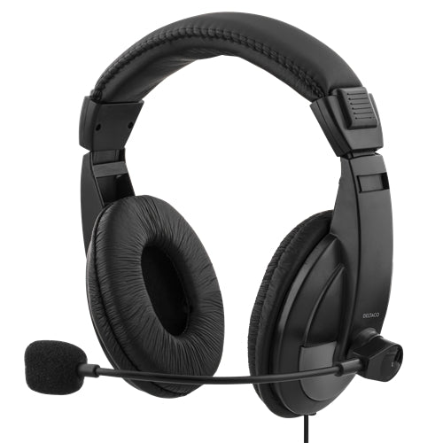Deltaco Headset Microphone USB Cable - Black