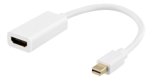 Deltaco Mini DisplayPort to HDMI Adapter, 0.2m - White