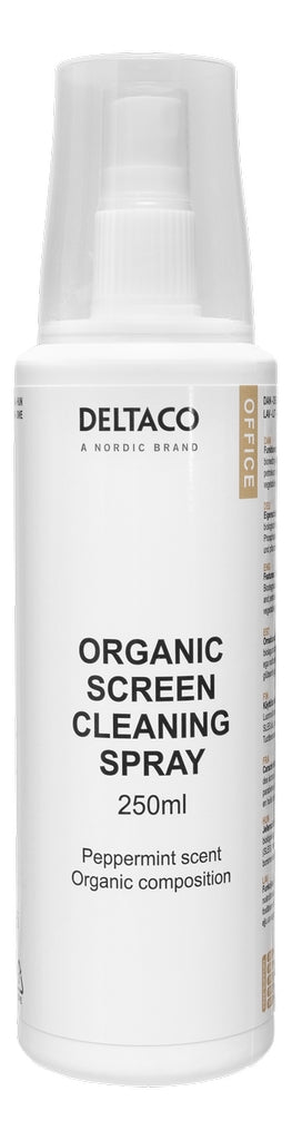 Deltaco OFFICE Organic Cleaning Spray for Screens, 250ml