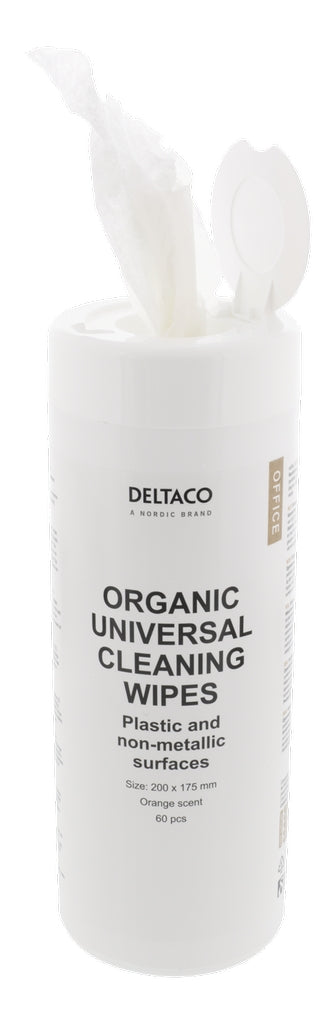 Deltaco Office Organic Cleaning Cloths - White