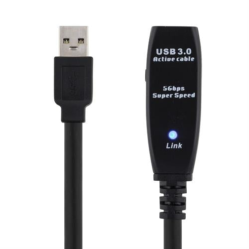 Deltaco Prime active USB 3.0 Extension cable, ha - ho 5m - Black