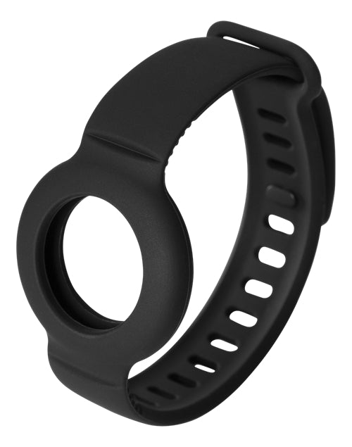 Deltaco Silicone Wristband for Apple AirTag - Black