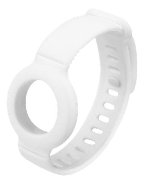 Deltaco Silicone Wristband for Apple AirTag - White