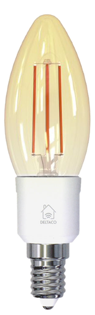 Deltaco Smart Home LED filament lamp E14 WiFi 4.5W C35