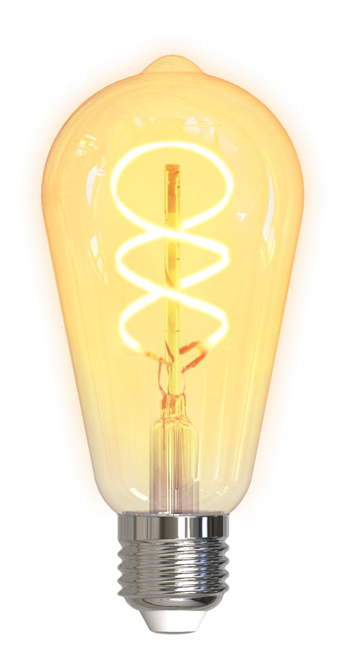 Deltaco Smart Home Spiral LED filament lamp E27 WiFi 5.5W ST64