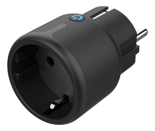 Deltaco Smart Home Wall Plug, WiFi 2.4GHz, 10A - Black
