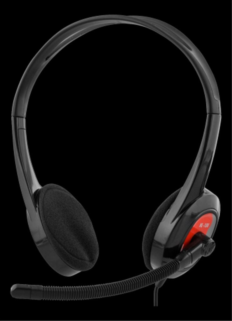 Deltaco Stereo Headset, On-Ear, 1.8m, 3.5mm - Black