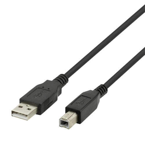 Deltaco USB 2.0 Cable Type A - Type B, 3m - Black