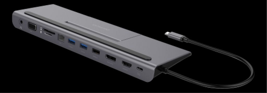 Deltaco USB-C Docking Station with 11 Ports, 85W