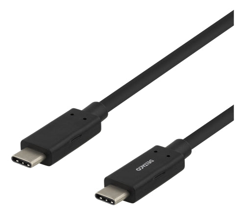 Deltaco USB-C to USB-C Cable 3A, 0.5m - Black