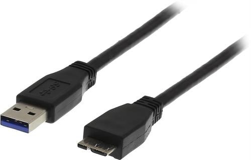 Deltaco USB Micro B Cable 0.5m - Black