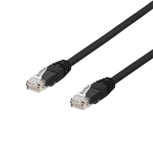 Deltaco U/UTP Cat6 Network Cable, UV Resistant, 7m - Black