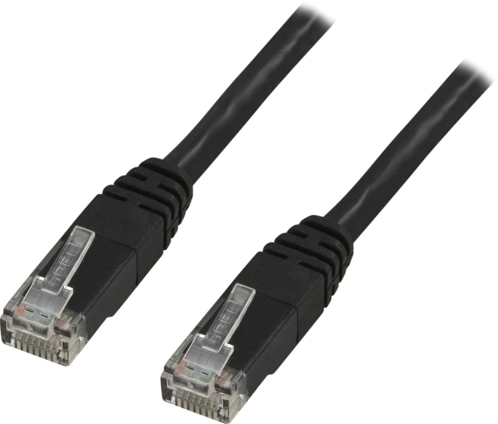 Deltaco U/UTP Cat6 patch cable, LSZH, 30m - Black