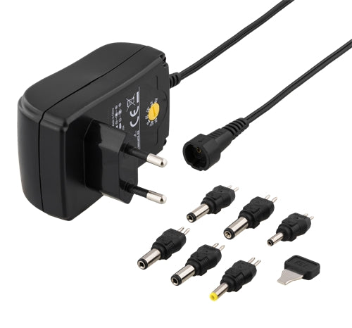 Deltaco Universal Power Adapter 3-12V - Black